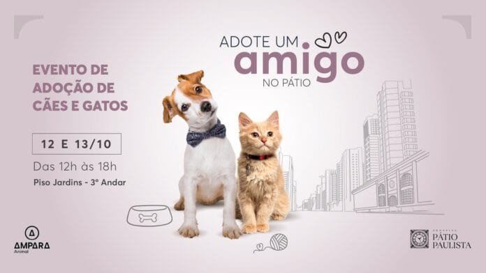 Evento de Adoção Pet no Pátio Paulista neste fim de semana