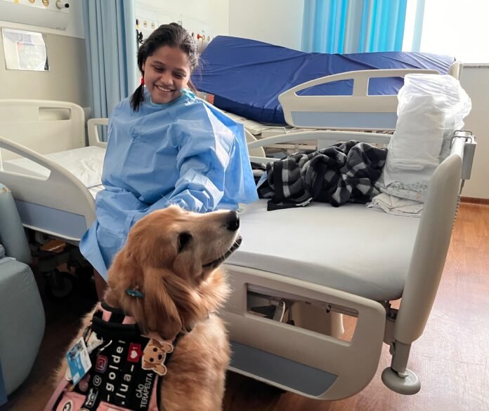 Cães terapeutas levam afeto e leveza a pacientes de hospital público do Rio